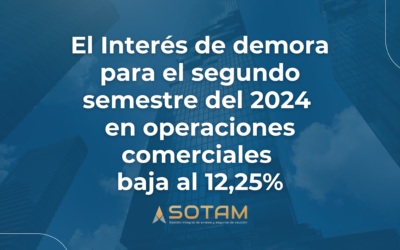 El Interés de demora para el segundo semestre del 2024, en operaciones comerciales, baja al 12,25%
