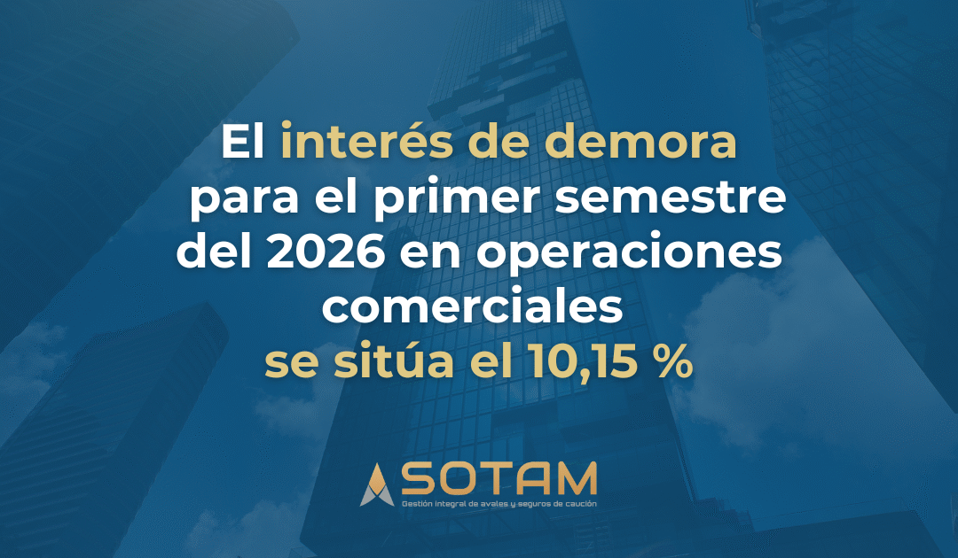 El interés de demora para el primer semestre del 2026 en operaciones comerciales se sitúa en el 10,15 %. 