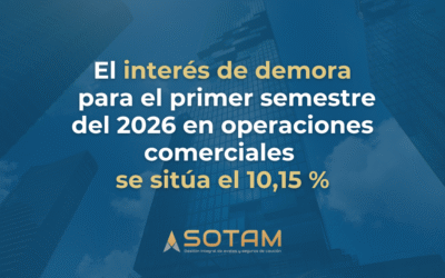 El interés de demora para el primer semestre del 2026 en operaciones comerciales se sitúa en el 10,15 %. 